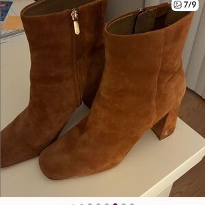 SM Edelman Codie Suede block heel Ankle Boots